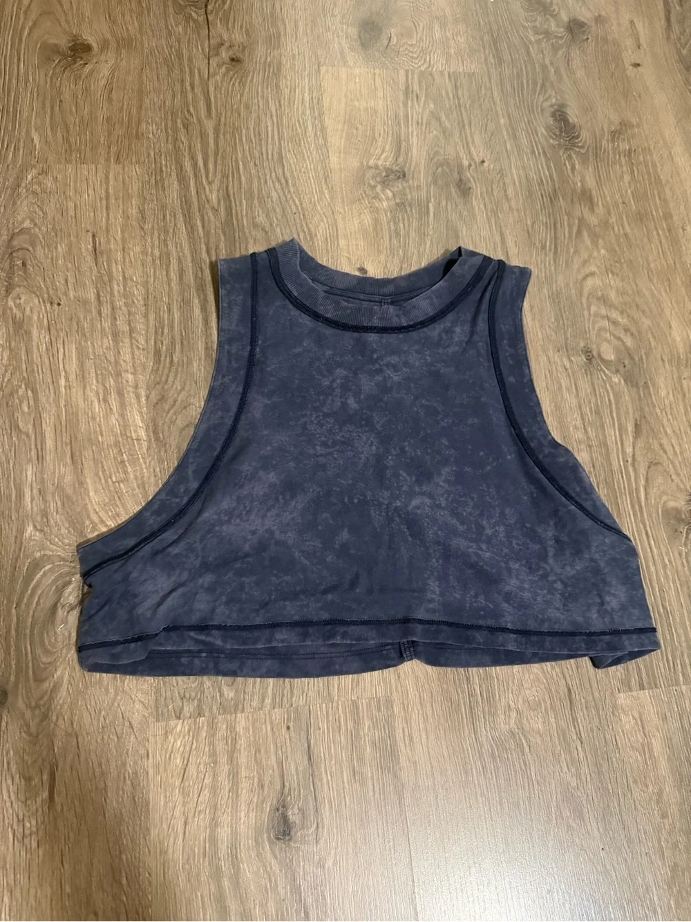 lululemon athletica Washed Navy Cropped Muscle Tank